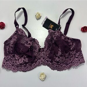 Wacoal Deep Purple Embrace Lace Bra 34D NWT